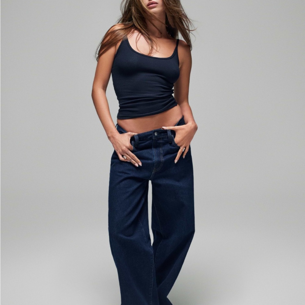 The Hailey Extra Baggy Jean in Midnight Indigo